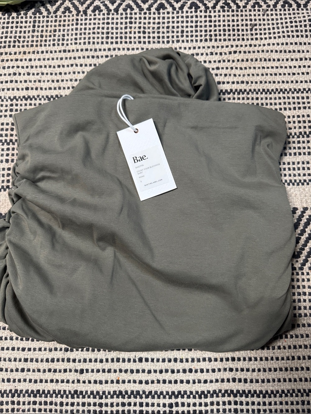 Bae Olive Green Ruched Sides knee length skirt